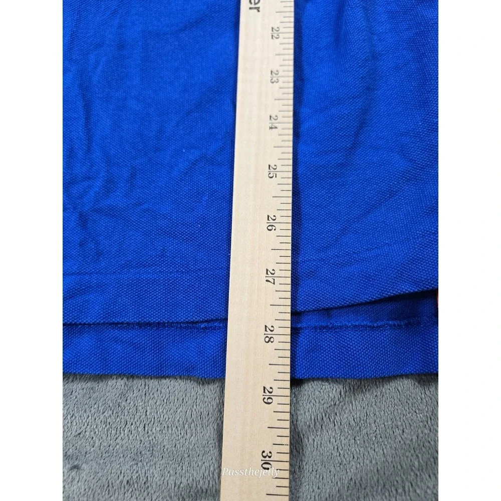 Vtg Polo Ralph Lauren Shirt Mens Large Big Crest‎ Blue Jockey Club Golf Y2K